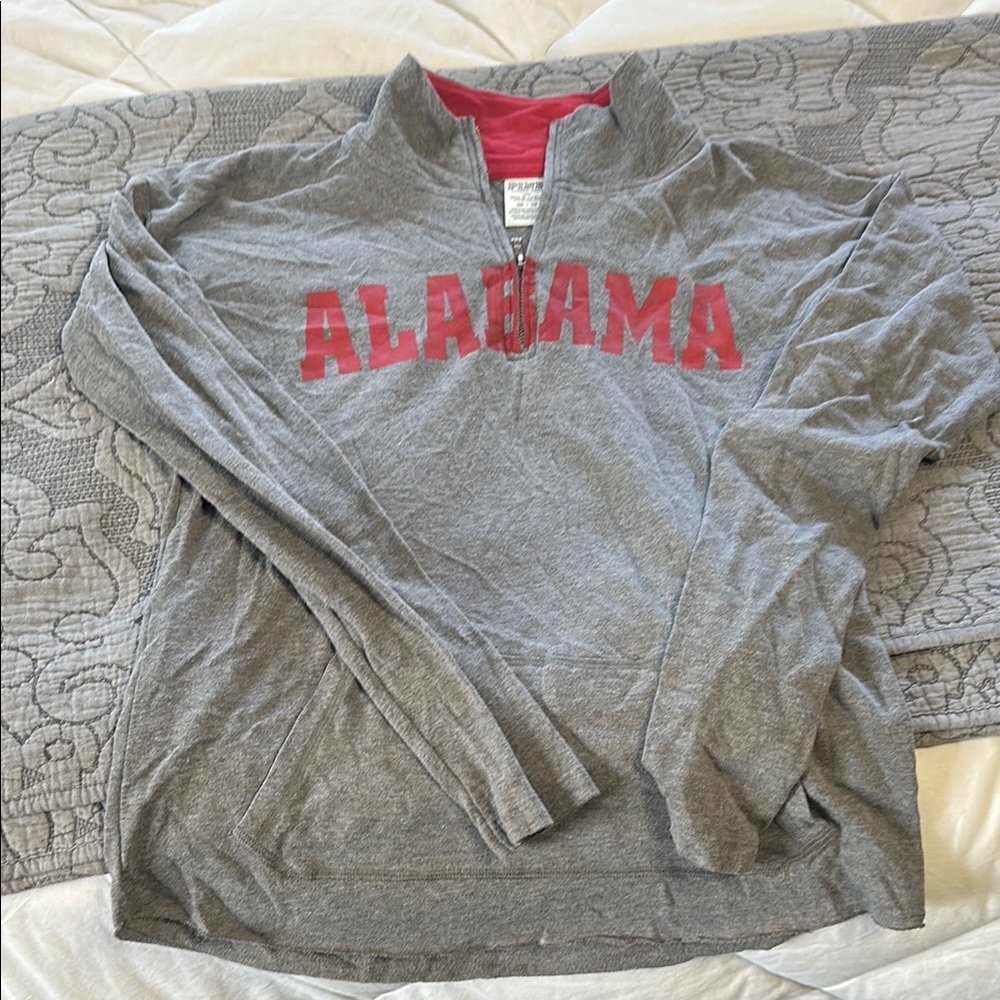 Gray Alabama Quarter-Zip Pullover